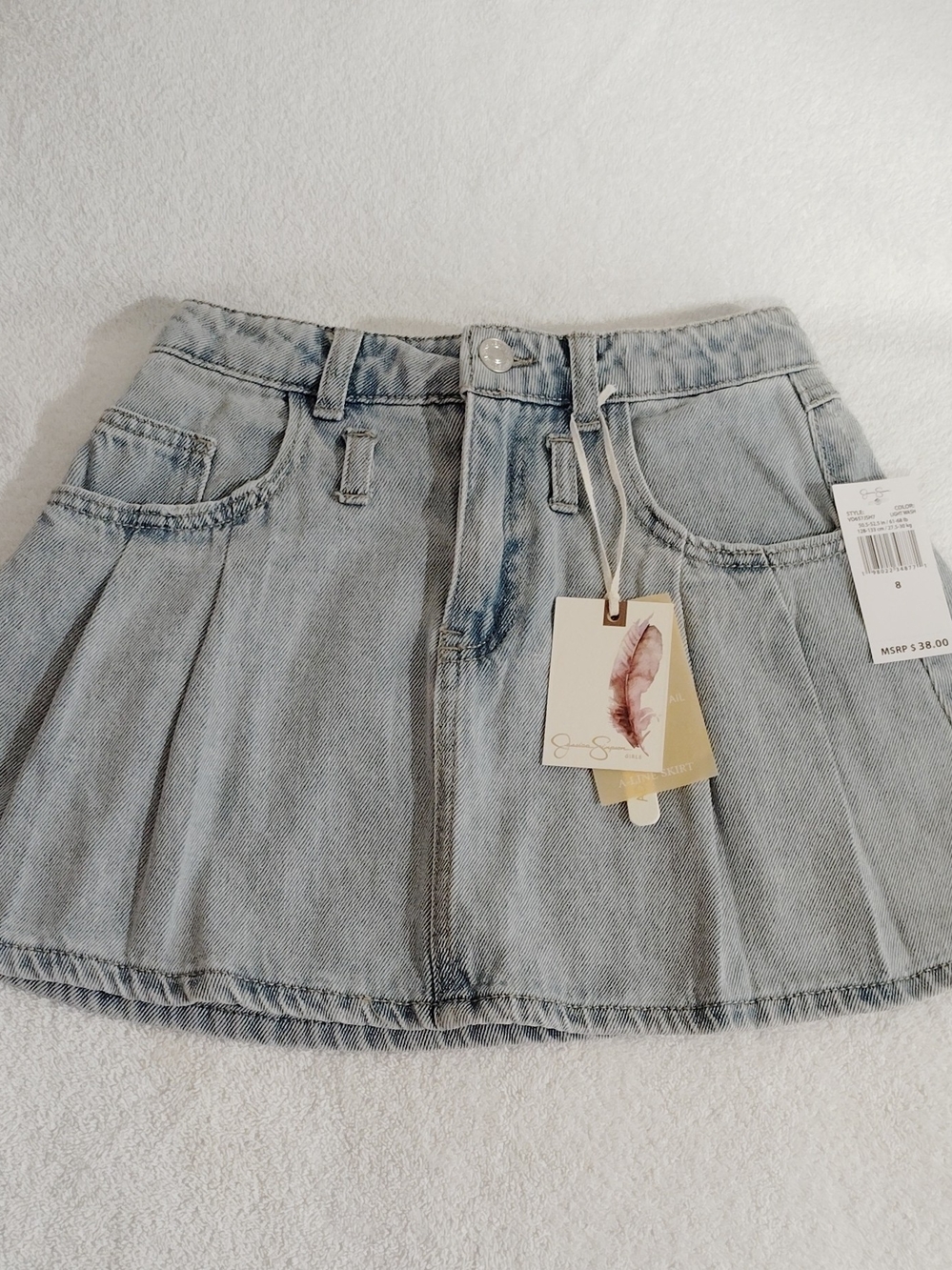 Jessica Simpson Light Blue Denim Skater Mini Skirt